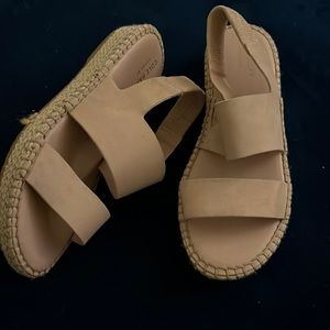 Like New - Cole Haan CloudFeel Leather Espadrille Slingback Sandals OS Grand